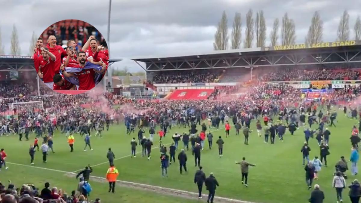 VIDEO: ¡De película! El Wrexham de Ryan Reynolds logra el ascenso y los aficionados invaden la cancha