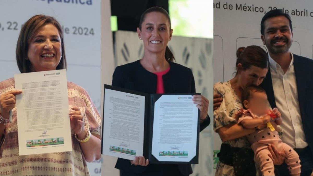 Sheinbaum, Xóchitl y Máynez firman Pacto por la Primera Infancia