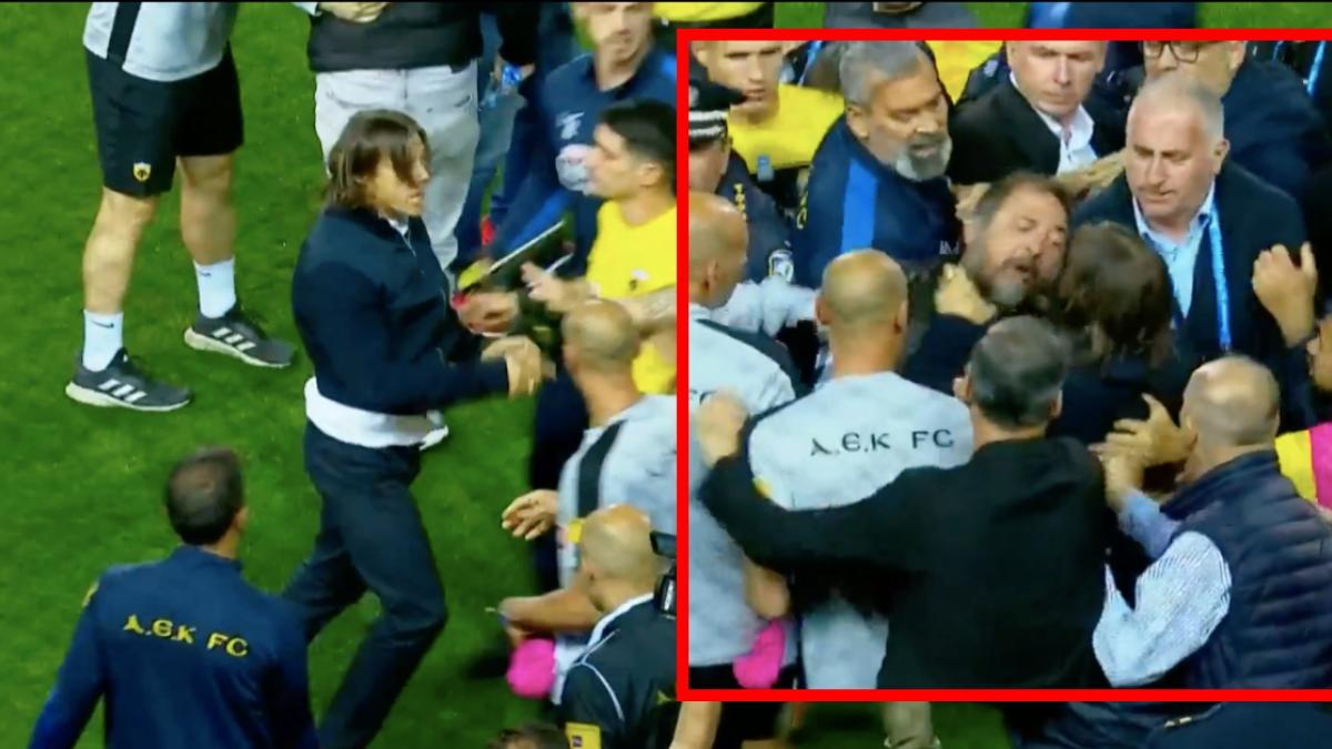 Matías Almeyda se agarra a golpes con auxiliar del equipo rival (VIDEO)