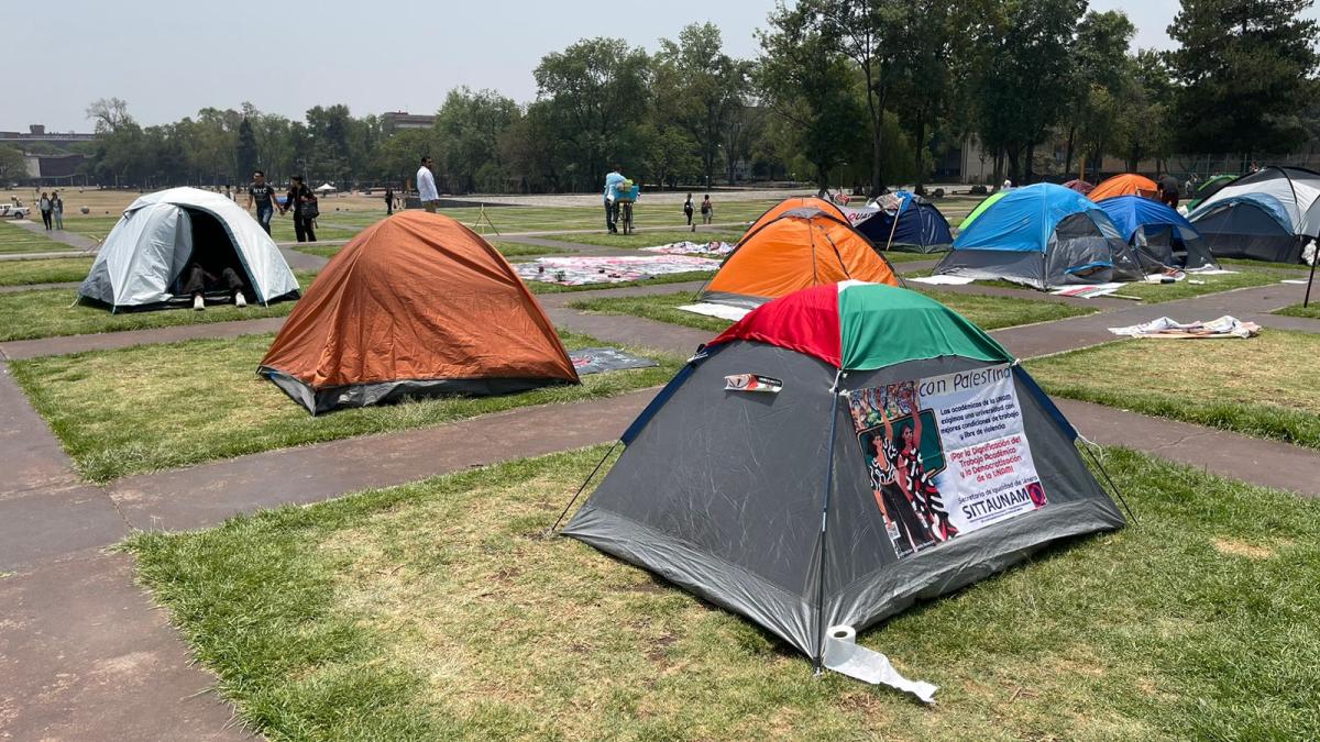 Levantan plantón pro-Palestina en la UNAM; señalan que "ha sido un éxito"