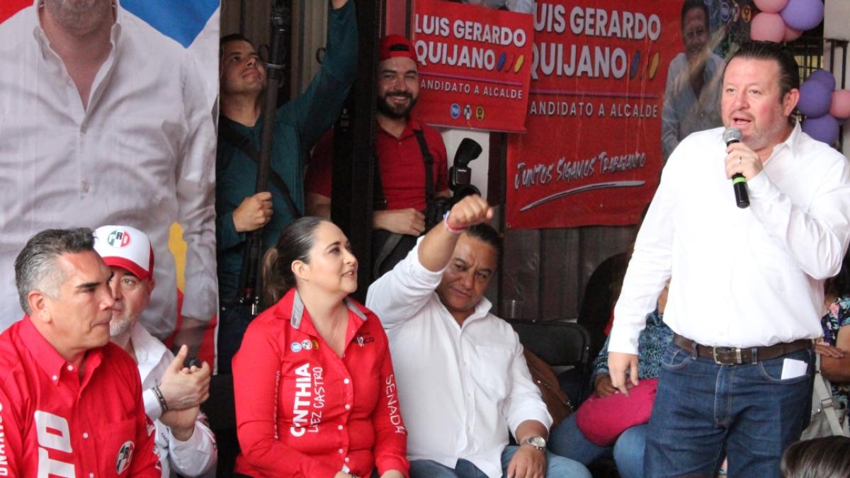Alito Moreno y dirigencia del PRI respaldan a “El Güero” Quijano en acto en La Magdalena Contreras