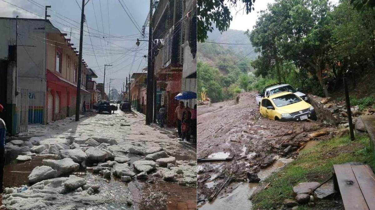 Llegan las primeras lluvias y causan estragos entre desgajamientos y granizo | VIDEOS