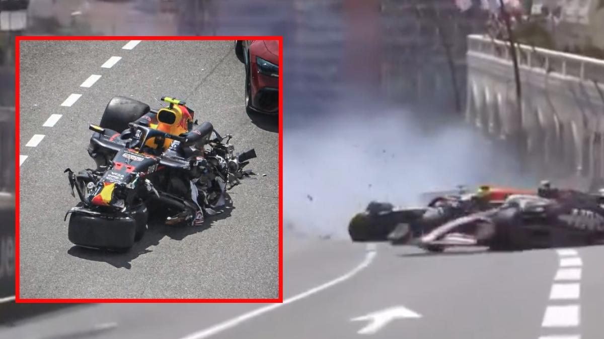 F1 | ¡TERRIBLE! Así fue el brutal choque de Checo Pérez en el Gran Premio de Mónaco (VIDEO)