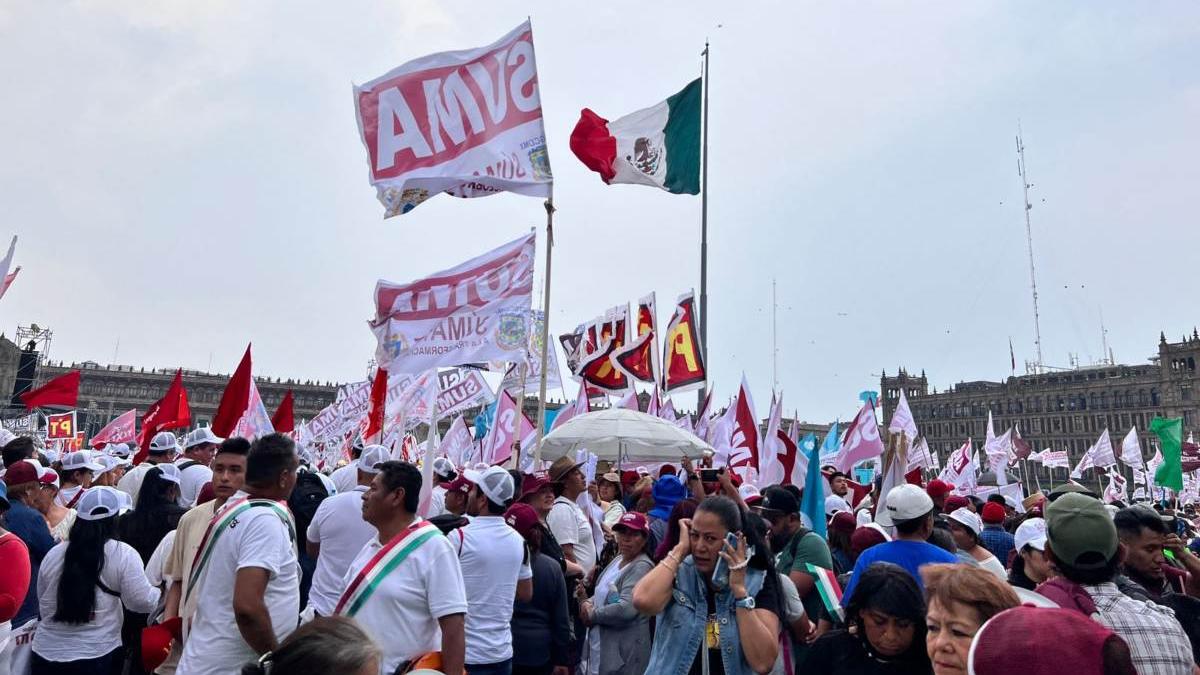 Cierre de Claudia Sheinbaum en el Zócalo. Sigue el minuto a minuto