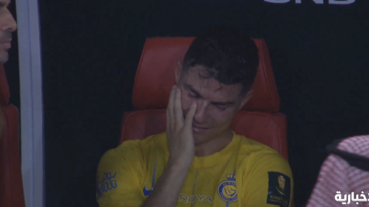 Cristiano Ronaldo y su llanto inconsolable después de perder la final de Copa del Rey en Arabia Saudita (VIDEO)