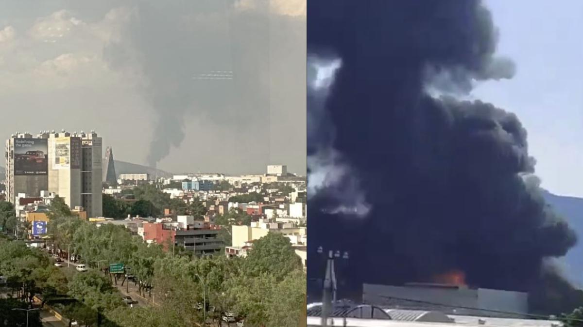 Así se ve desde varias partes de CDMX el impresionante incendio en fábrica de plásticos en Xalostoc, Ecatepec