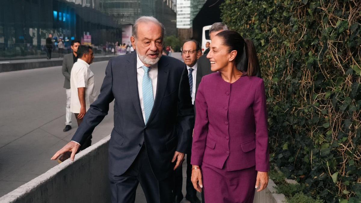 Claudia Sheinbaum y Carlos Slim coinciden en el Museo Soumaya; así fue el primer encuentro