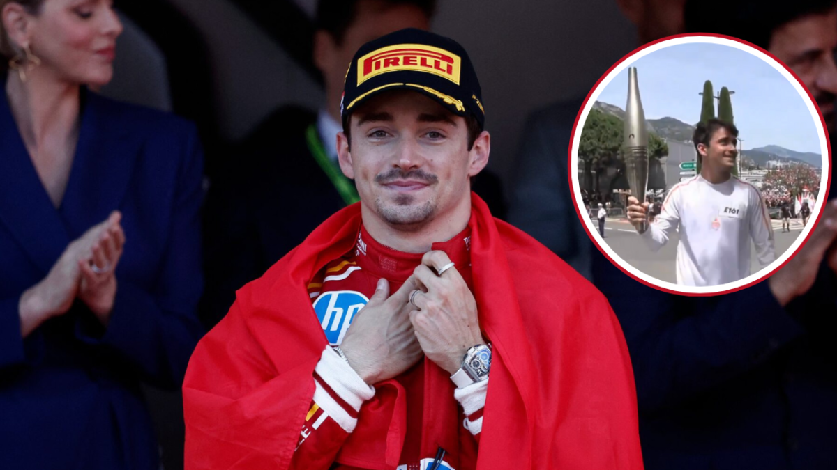 París 2024: Charles Leclerc porta la antorcha olímpica por las calles de Mónaco y así reaccionó el público (VIDEO)