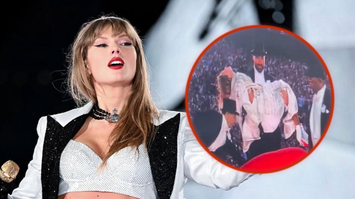 VIDEO | Travis Kelce sube al escenario con Taylor Swift y protagonizan tierno momento