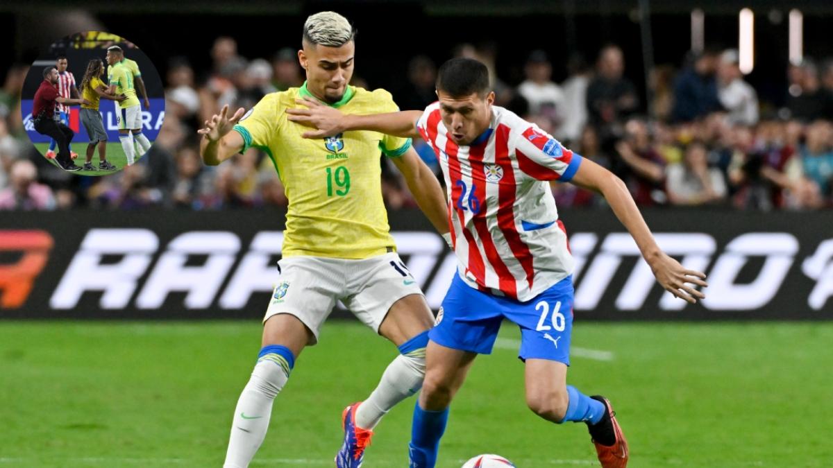 VIDEO | Niña entra a la cancha y abraza a Andreas Pereira en el Paraguay vs Brasil de Copa América