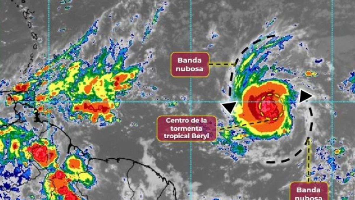 Se forma la tormenta tropical Beryl; podría convertirse en Huracán categoría 1