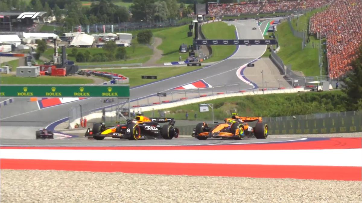 F1 | Así fue el choque de Max Verstappen y Lando Norris en el GP de Austria; el británico abandona