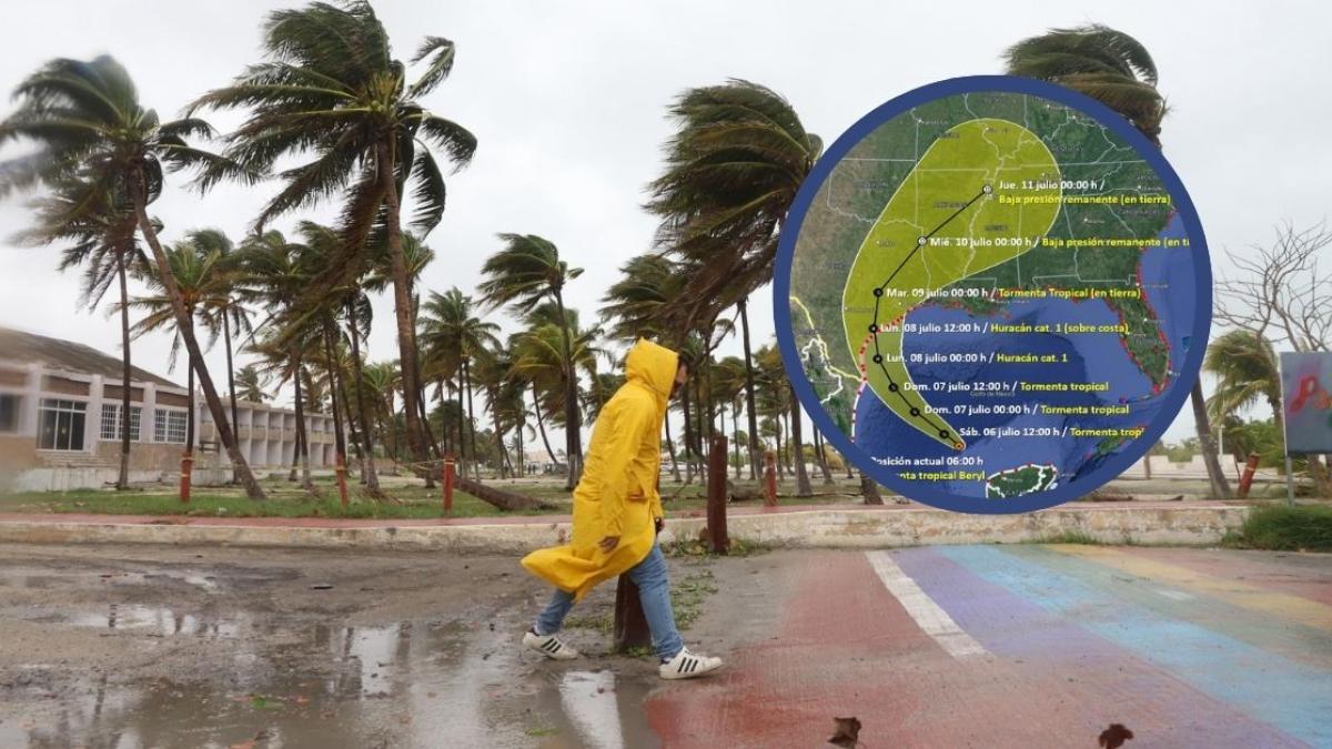 Beryl: Esta es la RUTA de la tormenta tropical en México HOY sábado 6 de julio | MAPA