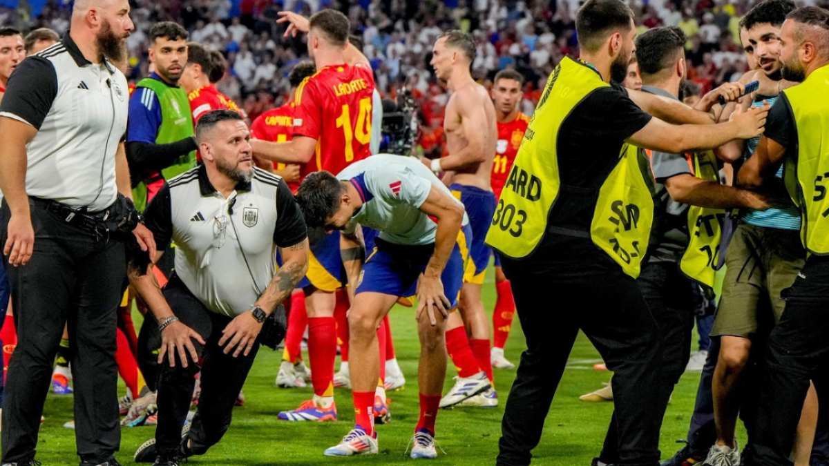 Eurocopa 2024 | Álvaro Morata podría perderse la final al sufrir brutal golpe de un guardia de seguridad (VIDEO)