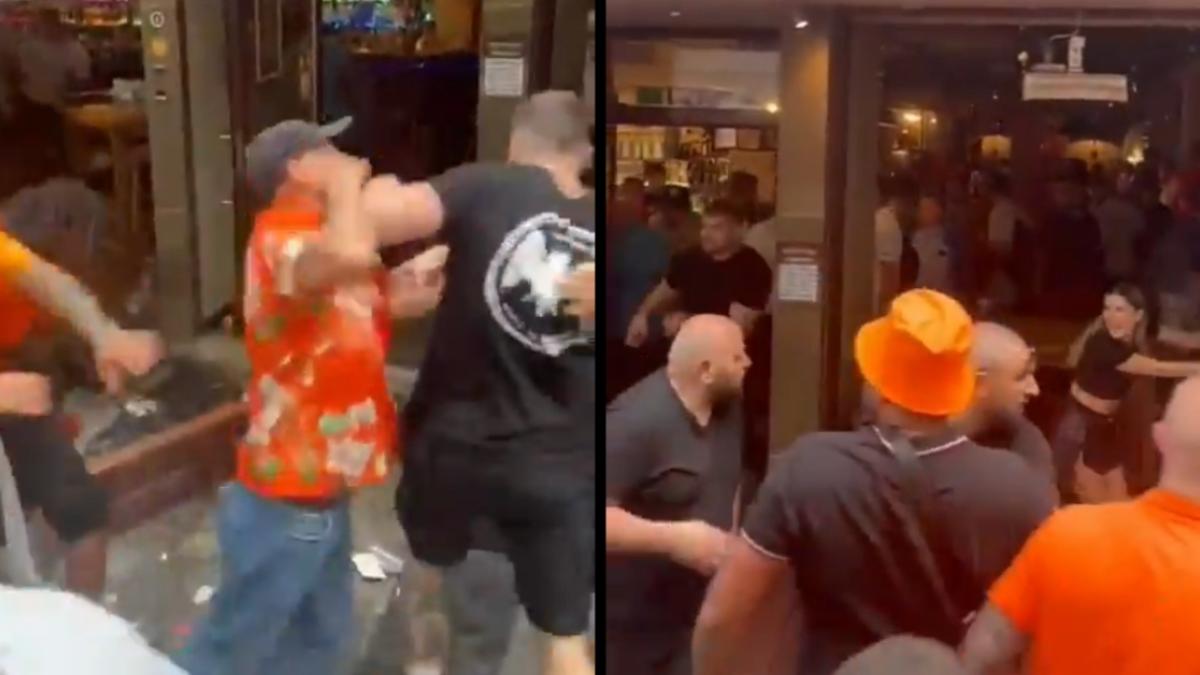 Eurocopa 2024 | ¡Terrible! Aficionados de Países Bajos atacan un bar lleno de ingleses (VIDEO)