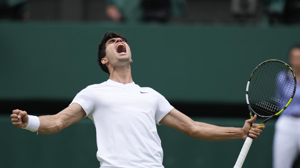 Wimbledon: Carlos Alcaraz avanza a la final del torneo y va por su cuarto título de Grand Slam