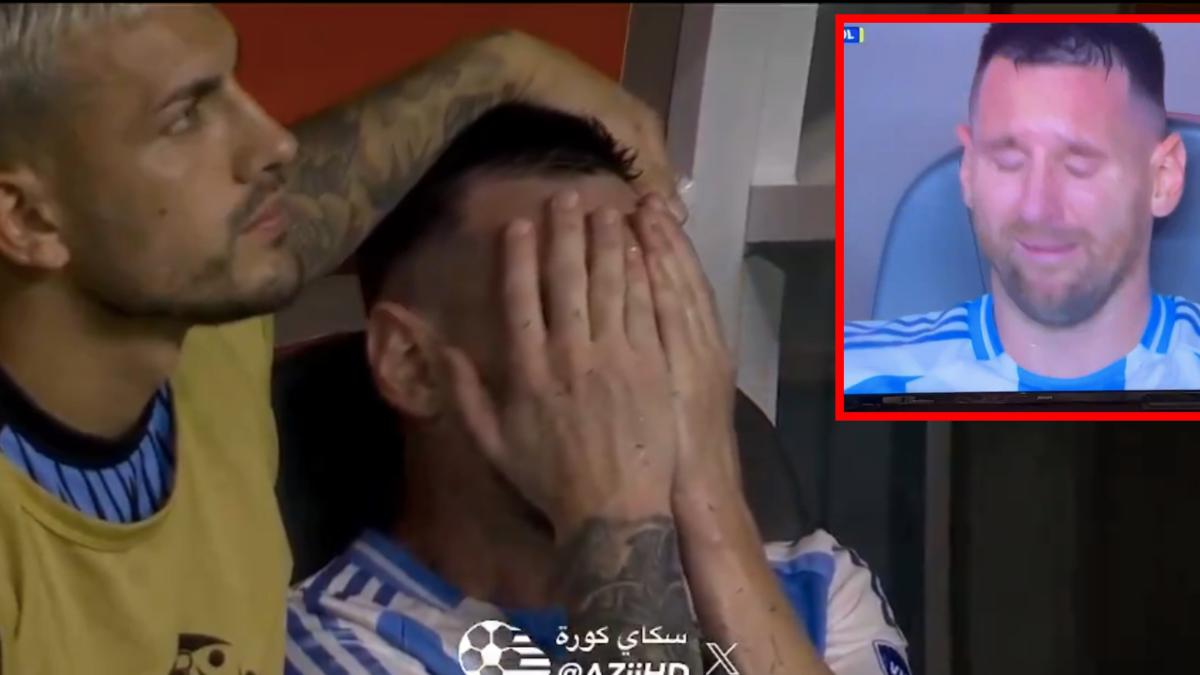 ​Copa América 2024: Lionel Messi y la imagen que nadie quería ver; llora desconsolado al salir de cambio (VIDEO)