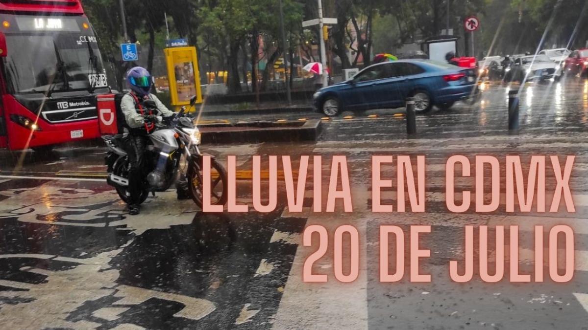 Lluvia en CDMX: ¿A qué hora va a llover HOY 20 de julio? | MAPA