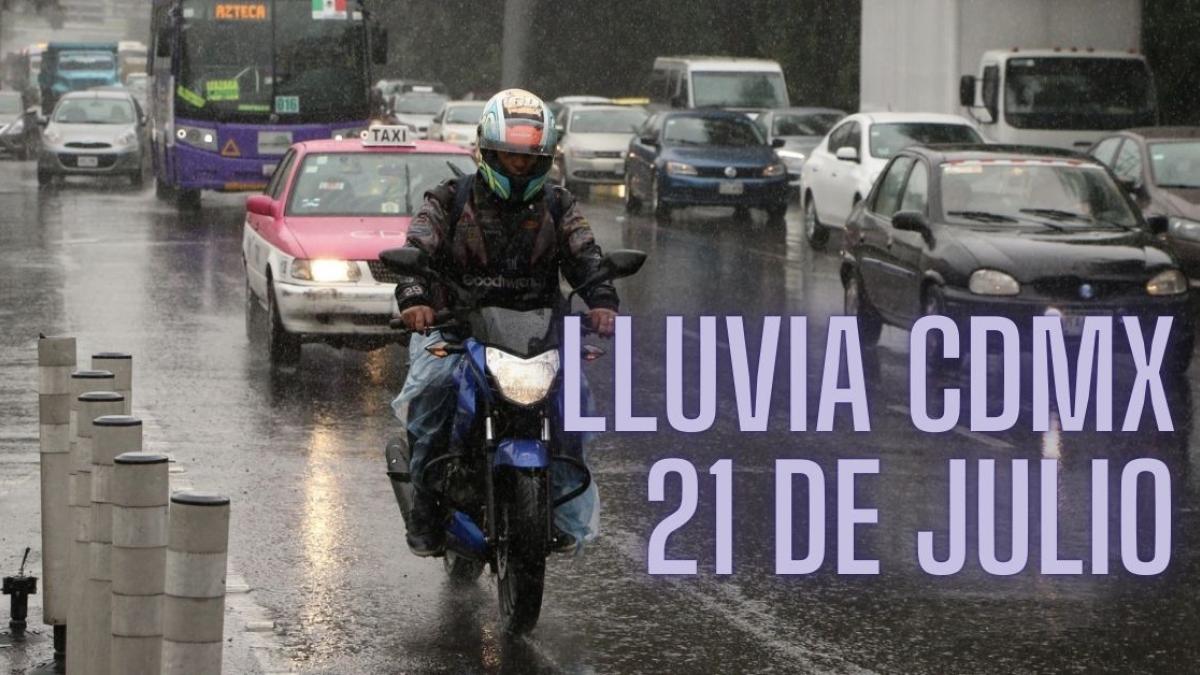 Lluvia en CDMX: ¿A qué hora va a llover HOY 21 de julio? | MAPA