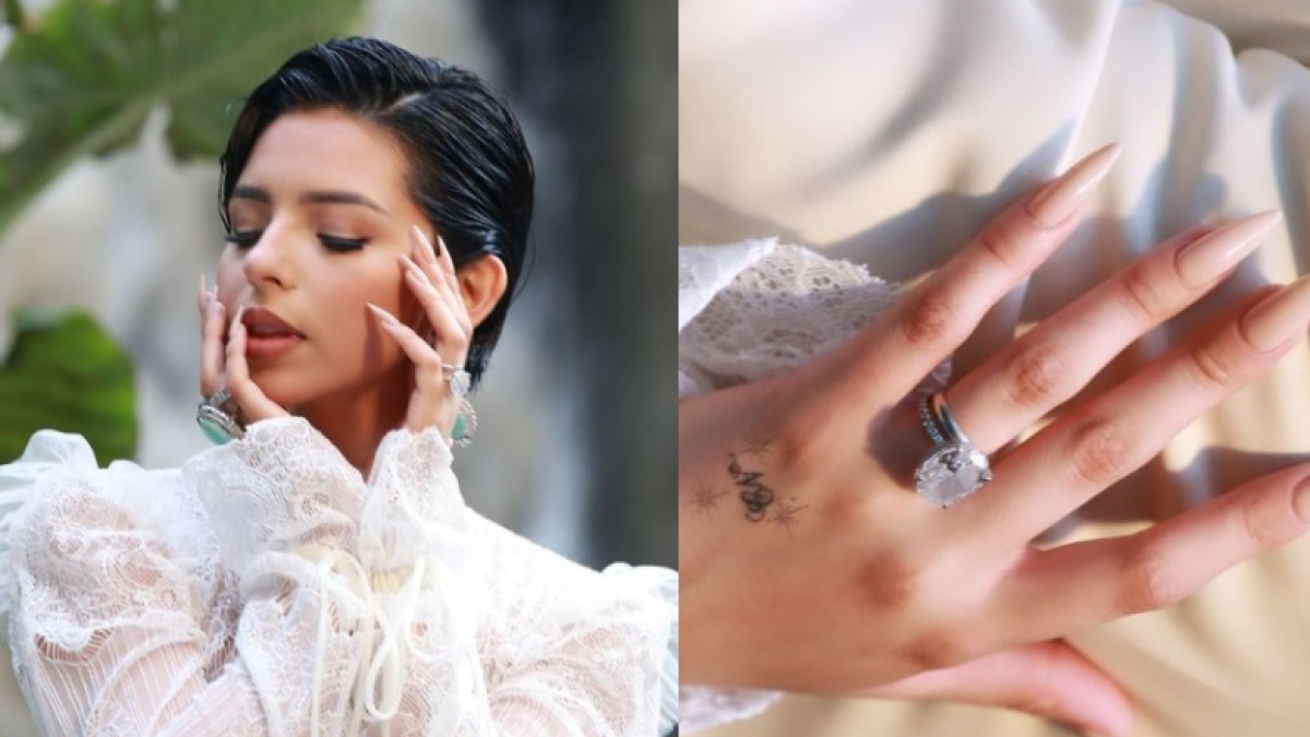 Esto costó el millonario anillo que Christian Nodal le dio a Ángela Aguilar en su boda