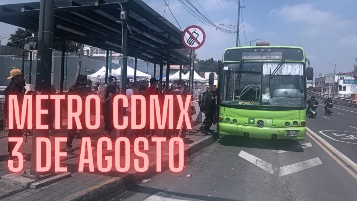 Metro y Metrobús CDMX cierran estaciones HOY sábado 3 de agosto