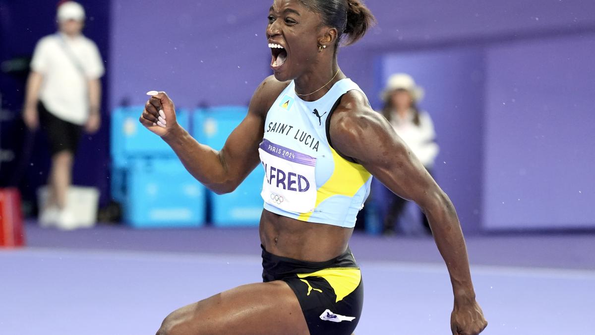 París 2024: Julien Alfred gana el oro en 100 m femenil y le da a Santa Lucía su primera medalla olímpica en la historia