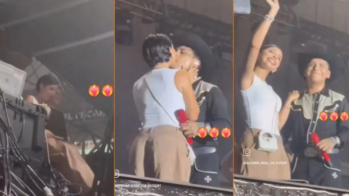 Christian Nodal sube al escenario a Ángela Aguilar y afirman que está embarazada: 'está panzona' | VIDEO