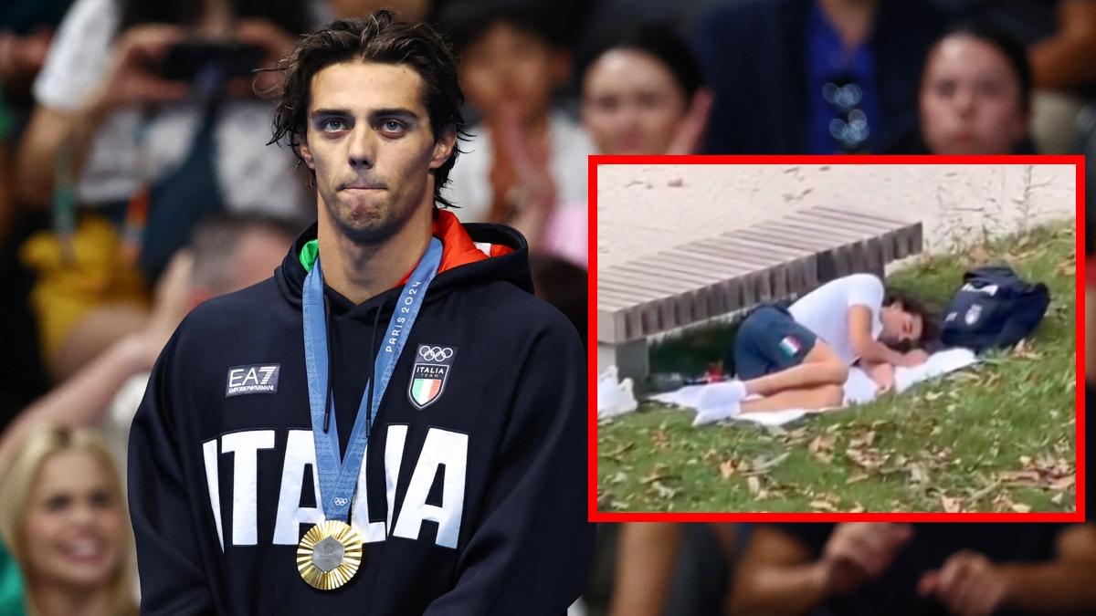 París 2024: Thomas Ceccon, campeón olímpico en natación, duerme en la calle; ¿lo echaron de la Villa Olímpica?