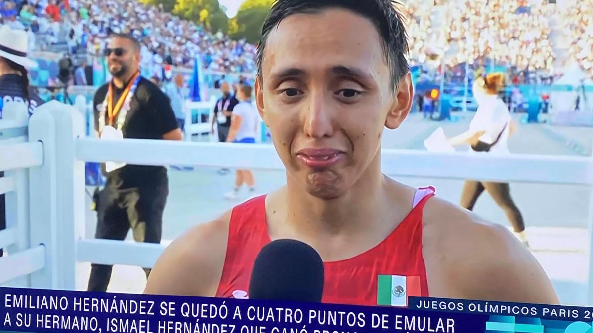 París 2024: Emiliano Hernández y su conmovedor llanto tras quedarse muy cerca del podio (VIDEO)