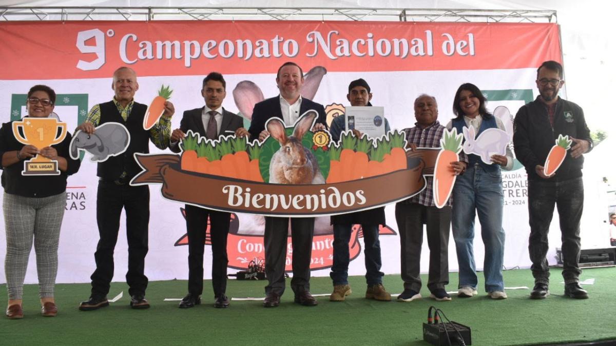 Se inaugura el Noveno Campeonato Nacional del Conejo Gigante de Flandes en La Magdalena Contreras