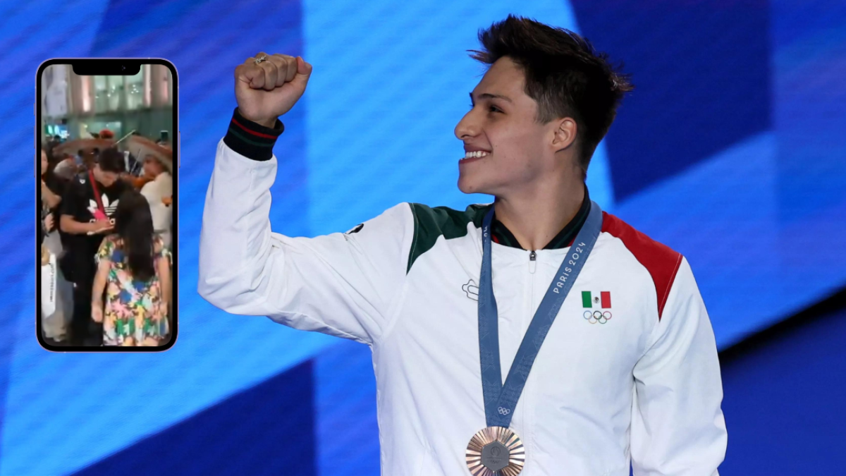 Osmar Olvera, el doble medallista mexicano, fue recibido en el aeropuerto de la CDMX con todo y mariachi