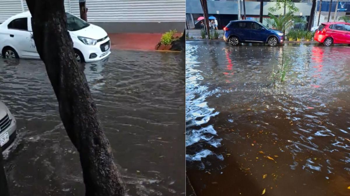 Polanco se inunda por las lluvias; autos y vialidades quedan bajo el agua | VIDEO