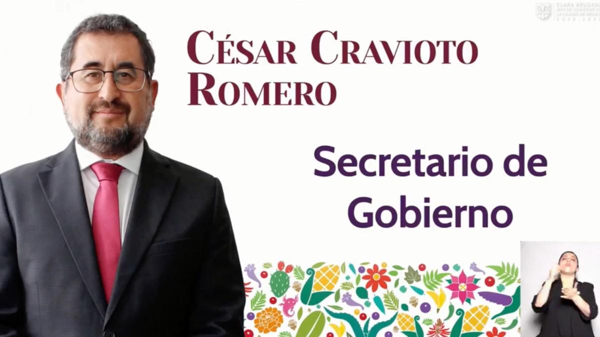 ¿Quién es César Cravioto, titular de la Secretaría de Gobierno CDMX en el gabinete de Clara Brugada?