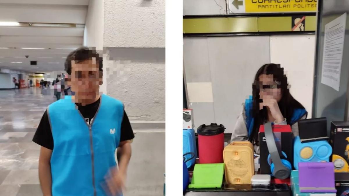 ¡Tremanda recarga! Captan a vendedores de Movistar en plena intimidad en el Metro