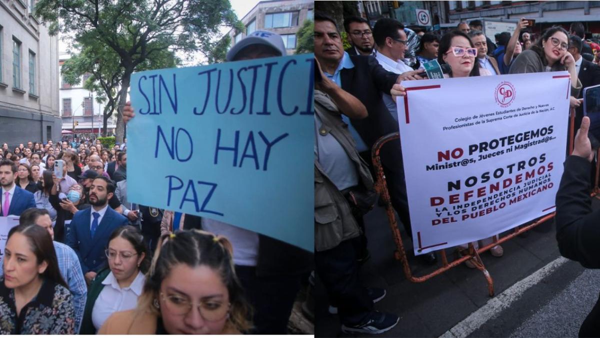 'Sin poder judicial no hay libertad': Trabajadores de la Corte forman cadena humana como protesta | VIDEO