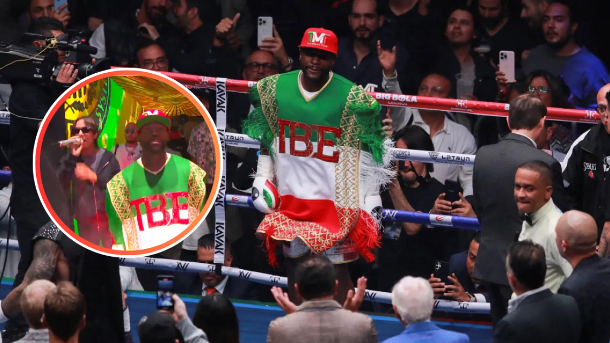 BOX | Floyd Mayweather Jr. hace una espectacular entrada al ritmo de corridos tumbados junto a Natanael Cano (VIDEO)