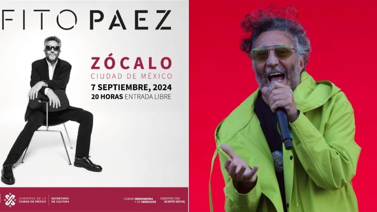 Fito Páez dará concierto GRATIS en el Zócalo CDMX: Fecha, horario y todo lo que debes saber