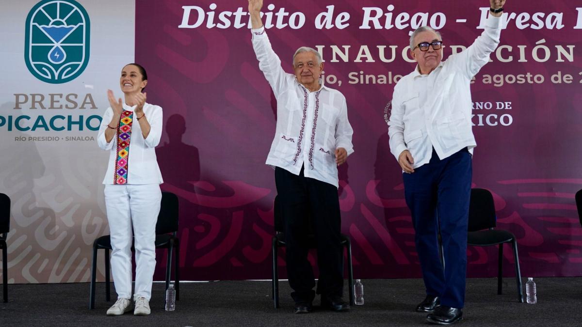 AMLO y Claudia Sheinbaum inauguran el Distrito de Riego de la Presa "Picachos"