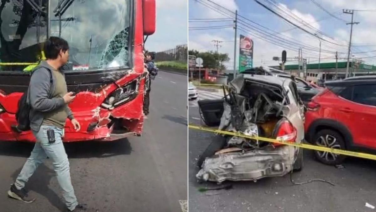 Metrobús se queda sin frenos y deja 3 heridos; esto pasó