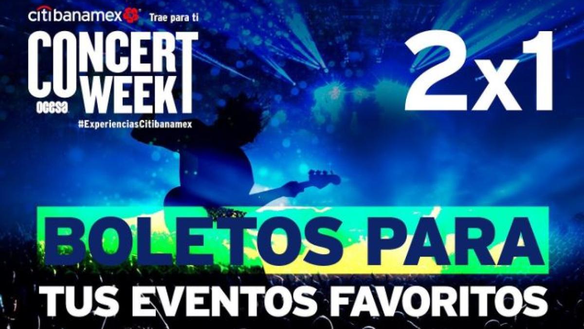 ¿Cómo comprar boletos en Ticketmaster al 2x1 en la Concert Week?