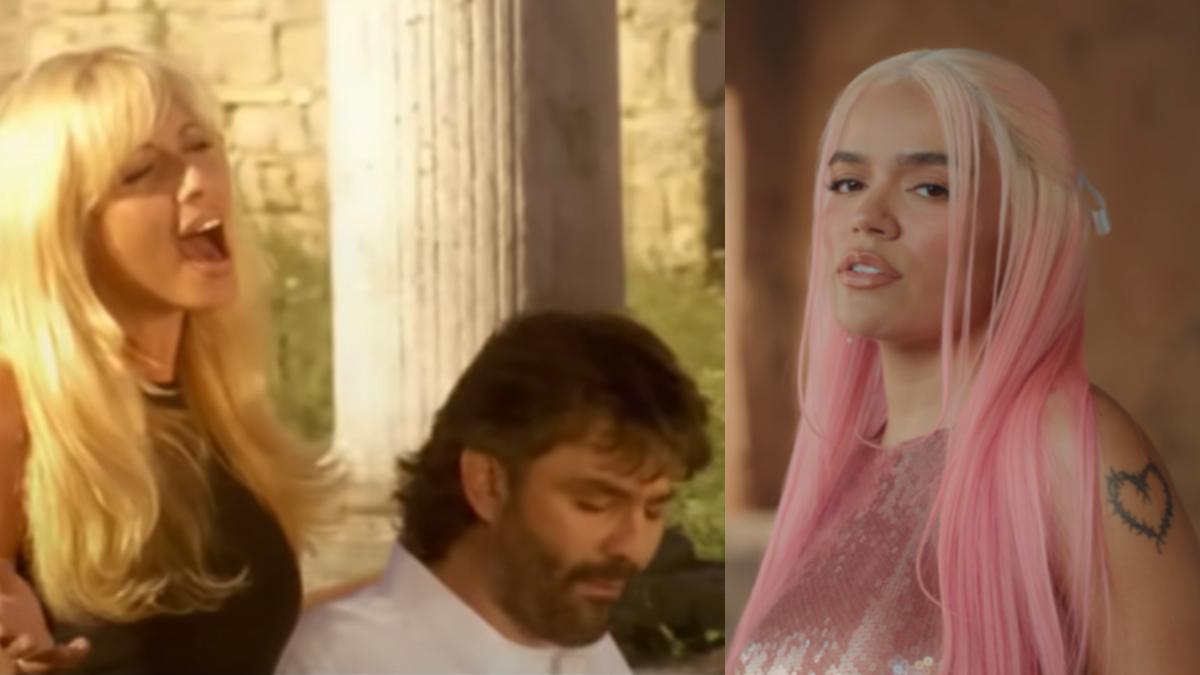 Karol G lanza una nueva versión de 'Vivo Por Ella' con Andrea Bocelli y la comparan con Marta Sánchez