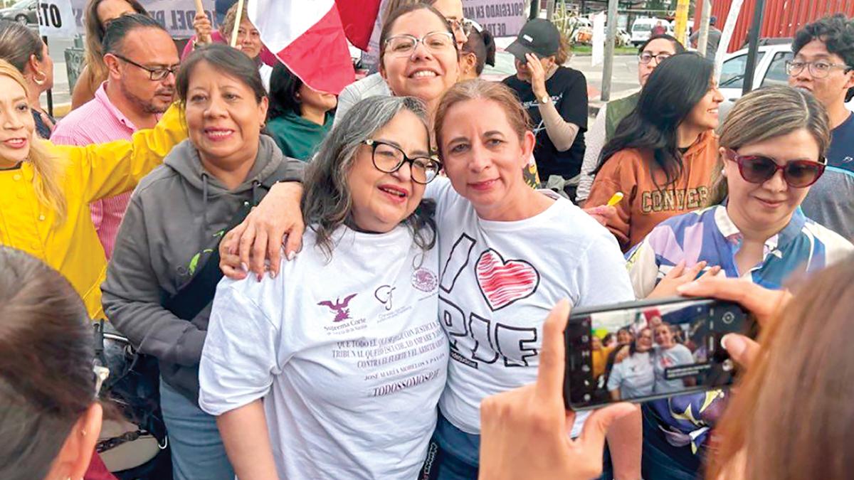 Norma Piña se suma a protestas en San Lázaro contra la reforma