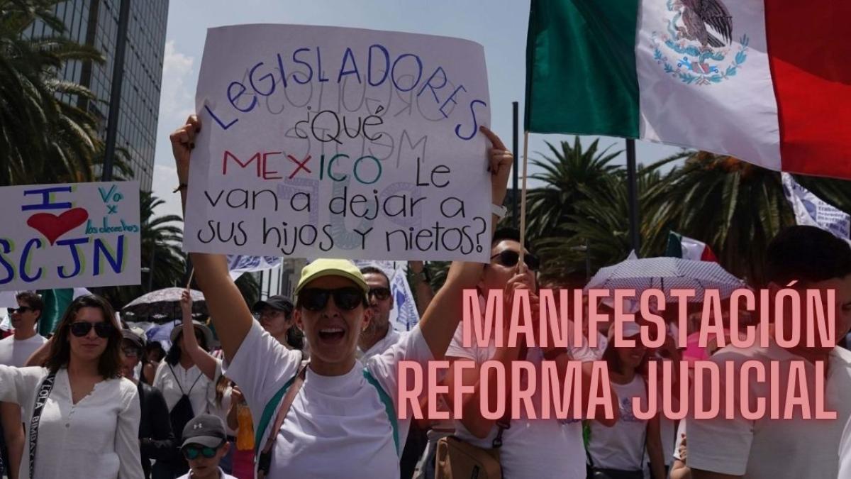 Reforma judicial: Se manifiestan en contra de la iniciativa en Paseo de la Reforma; así afecta el tránsito