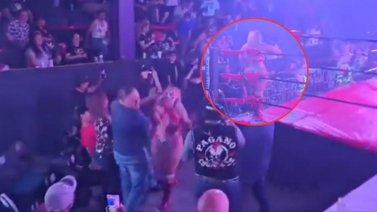 Luchadora Hiedra confronta a acosador en plena función que le dio una nalgada (VIDEO)