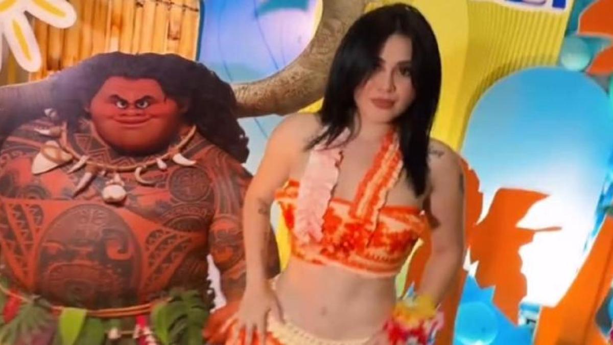 ¡Se acepta como Maui! Gomita presume su fiesta de Moana y demuestra que es un meme | VIDEO