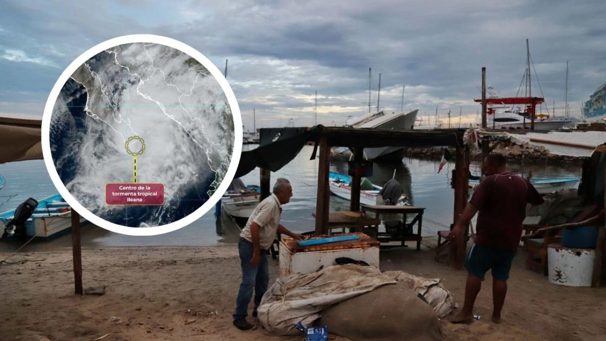 Tormenta tropical Ileana toca tierra en Sinaloa