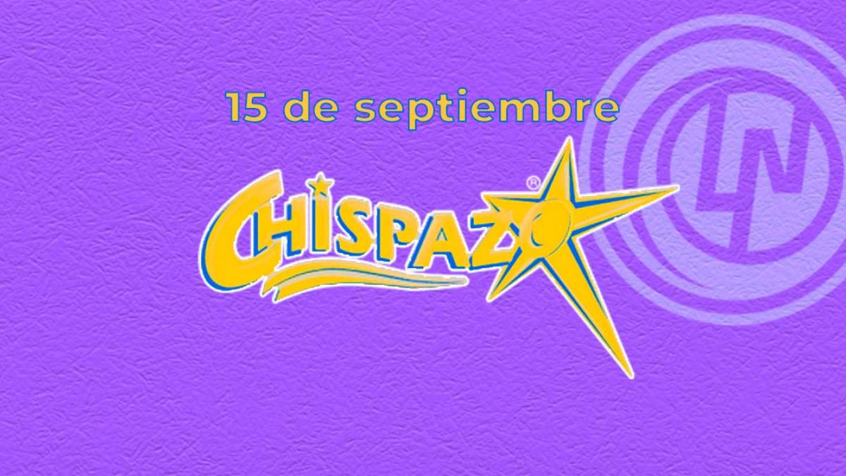 Resultados del Chispazo de hoy 15 de septiembre del 2024. Ve los números ganadores