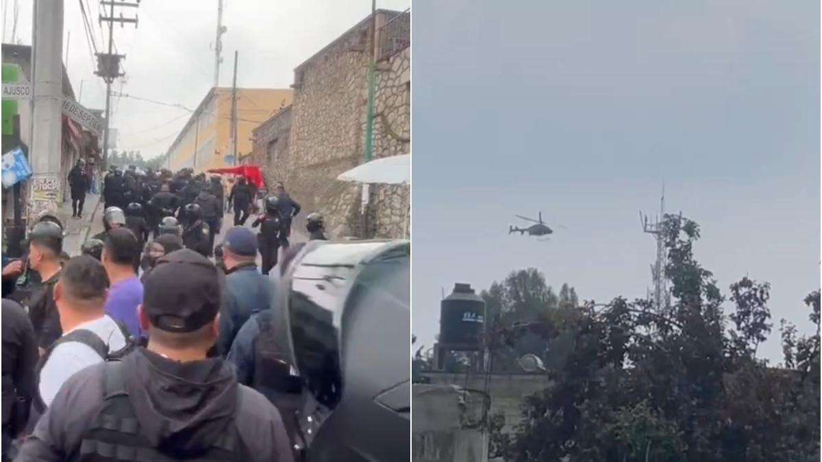 Riña y balacera en San Miguel Xicalco deja un policía y un civil muertos; hay tres detenidos