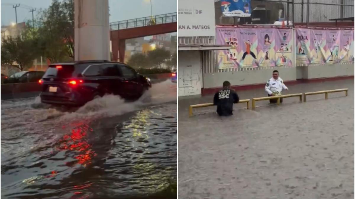 Lluvias provocan inundaciones en La Joya y dejan vehículos varados en Tlalpan | VIDEO