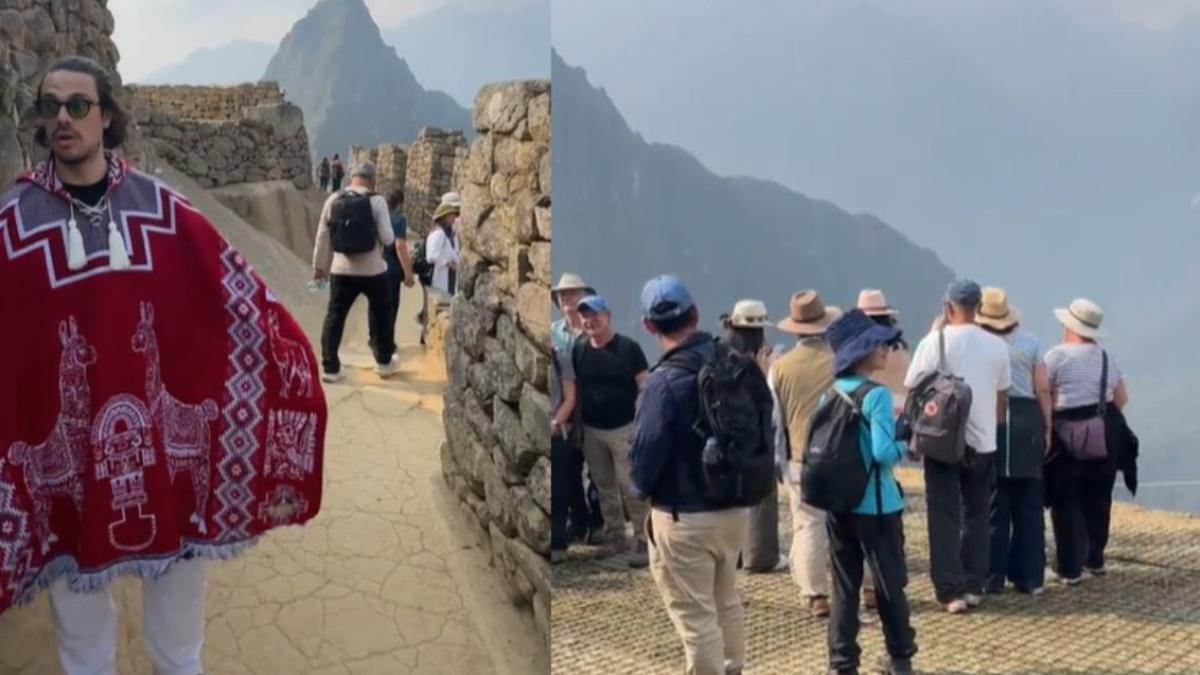 'Le vieron la cara': Mexicano compra un poncho para visitar Machu Picchu y nota que solo él lo usa